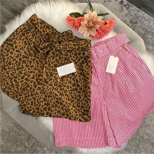 Leopard and Striped Women's Shorts Bundle Set Sz MED NEW! PRICE FIRM $44 Value